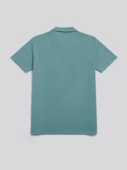 U.S. Polo Assn Blue Herringbone Collar Polo Shirt - Image 2 of 3