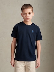 U.S. Polo Assn Blue Square Textured T-Shirt - Image 1 of 7