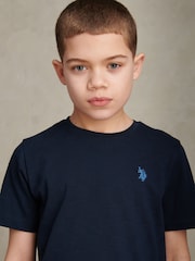 U.S. Polo Assn Blue Square Textured T-Shirt - Image 2 of 7