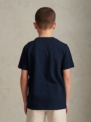 U.S. Polo Assn Blue Square Textured T-Shirt - Image 4 of 7