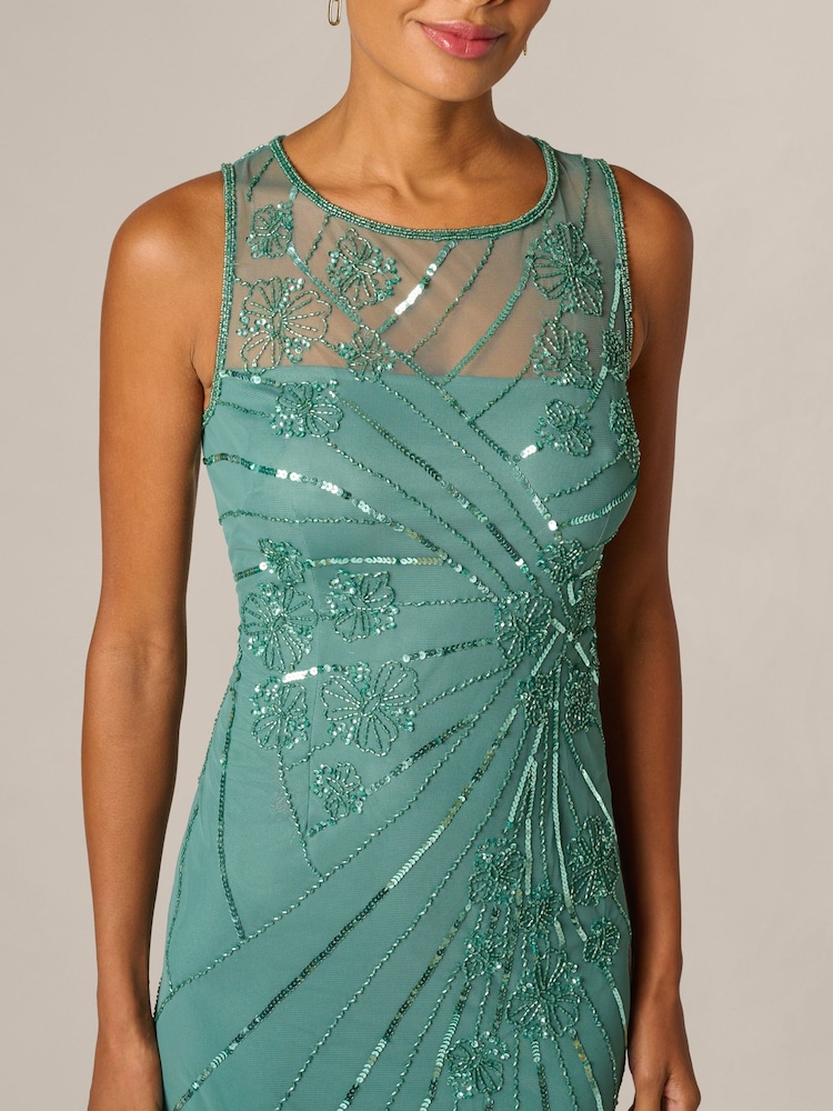 sachin and babi light blue dress Buy Adrianna Papell Green Studio Beaded Mesh Long Dress from Next Gibraltar