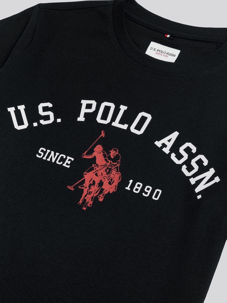 U.S. Polo Assn. Black Signature Arch Print T-Shirt - Image 7 of 7 U.S. Polo Assn. Black Signature Arch Print T-Shirt - Image 7 of 7