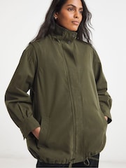 Simply Be Green Funnel Neck Lyocell Jacket - Image 2 of 4