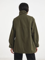 Simply Be Green Funnel Neck Lyocell Jacket - Image 3 of 4