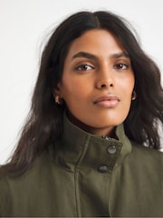 Simply Be Green Funnel Neck Lyocell Jacket - Image 4 of 4
