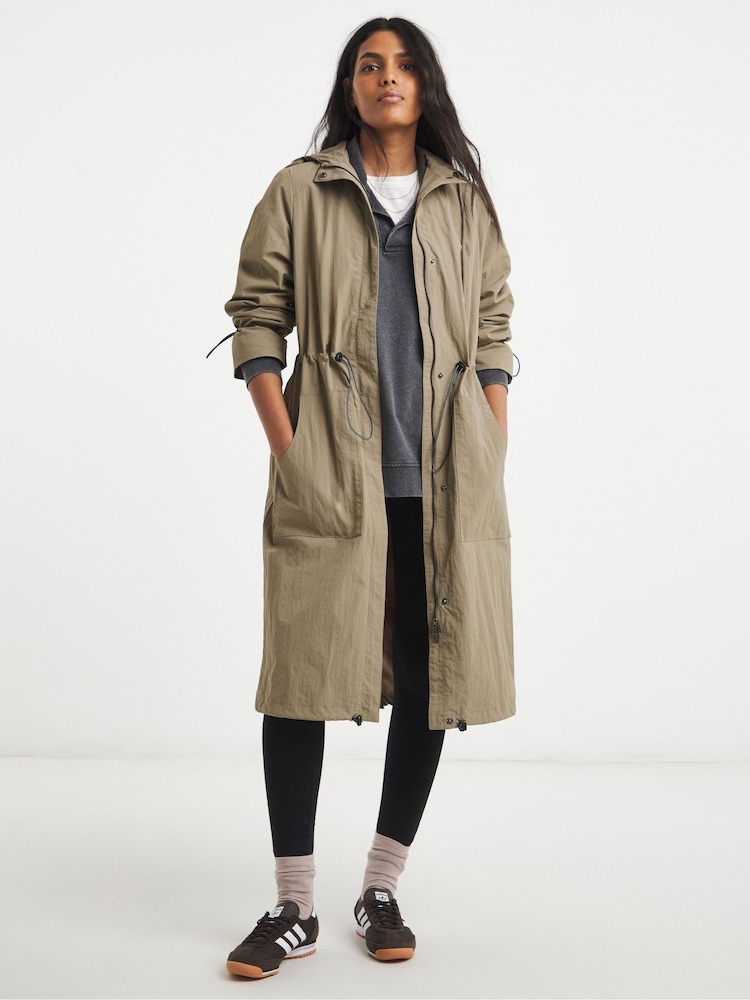 Simply Be Brown Longline Tech Parka - Image 1 of 4 Simply Be Brown Longline Tech Parka - Image 1 of 4