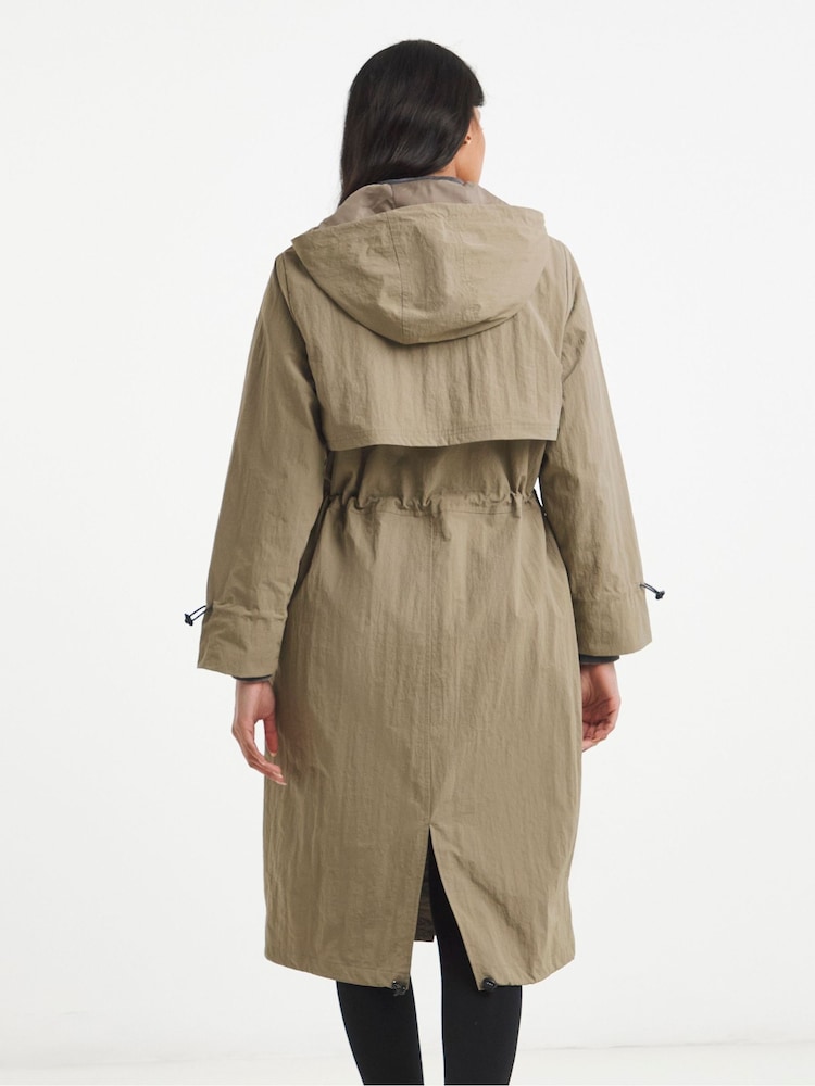 Simply Be Brown Longline Tech Parka - Image 2 of 4 Simply Be Brown Longline Tech Parka - Image 2 of 4