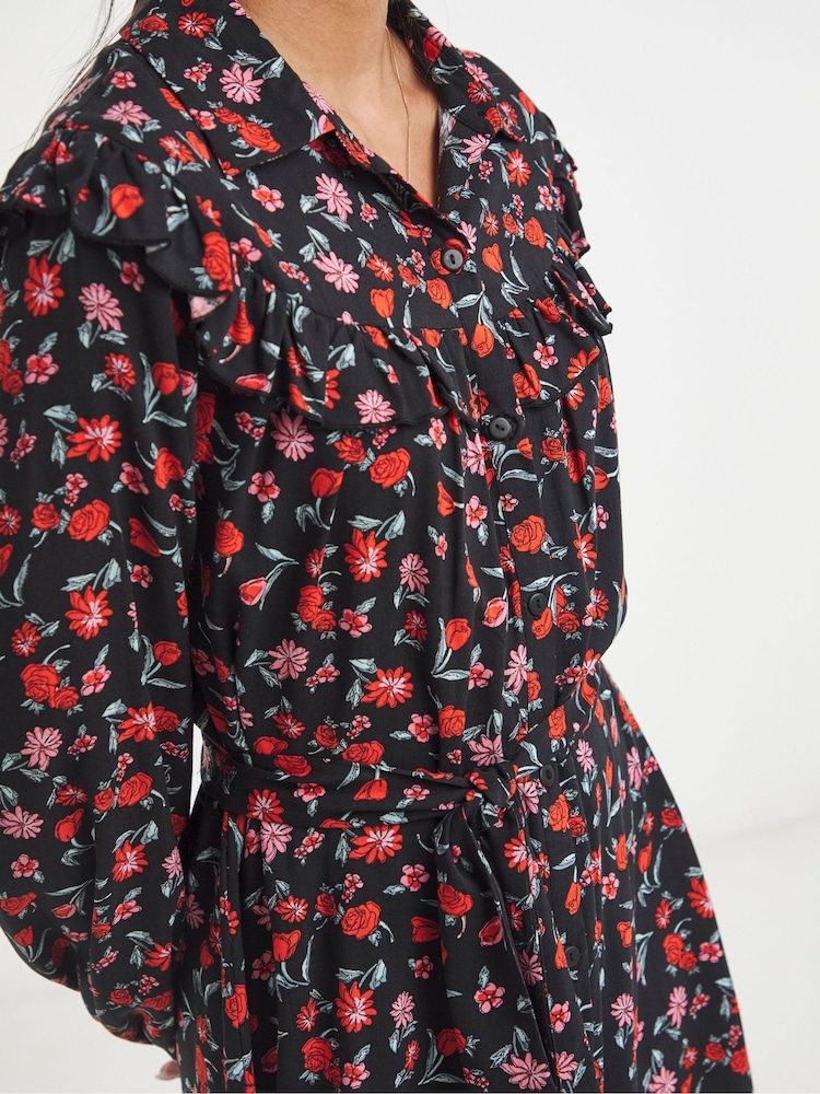 Simply Be Frill Detail Shirt Dress - Image 4 of 4 Simply Be Frill Detail Shirt Dress - Image 4 of 4