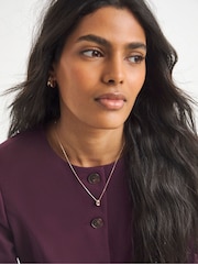 Simply Be Purple Collarless Waisted Blazer - Image 4 of 4