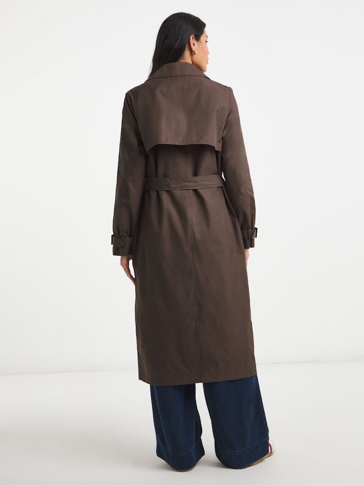Simply Be Brown Essential Trench Coat - Image 2 of 4 Simply Be Brown Essential Trench Coat - Image 2 of 4