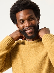 FatFace Deanston Yellow Crew Neck Jumper - Image 3 of 6