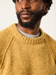 FatFace Deanston Yellow Crew Neck Jumper - Image 6 of 6