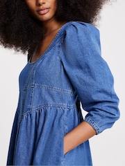 Simply Be Blue Denim Midaxi Picnic Dress - Image 4 of 4