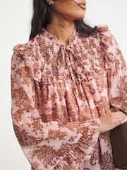 Simply Be Natural Chiffon Yoke Detail Prarie Blouse - Image 4 of 4