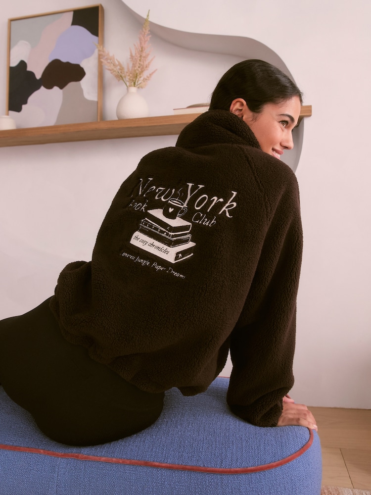 Bath & Body Works Borg Jacket with New York Embroidery - 6суретінің 1 суреті