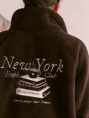 Bath & Body Works Borg Jacket with New York Embroidery - 6суретінің 5 суреті