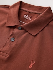 Red Rust Regular Fit Short Sleeve Pique Polo Shirt - Image 2 of 3