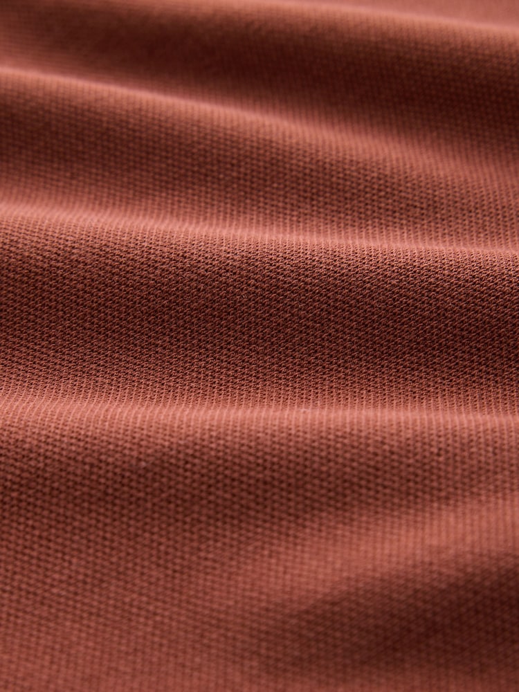 Red Rust Regular Fit Short Sleeve Pique Polo Shirt - Image 3 of 3 Red Rust Regular Fit Short Sleeve Pique Polo Shirt - Image 3 of 3