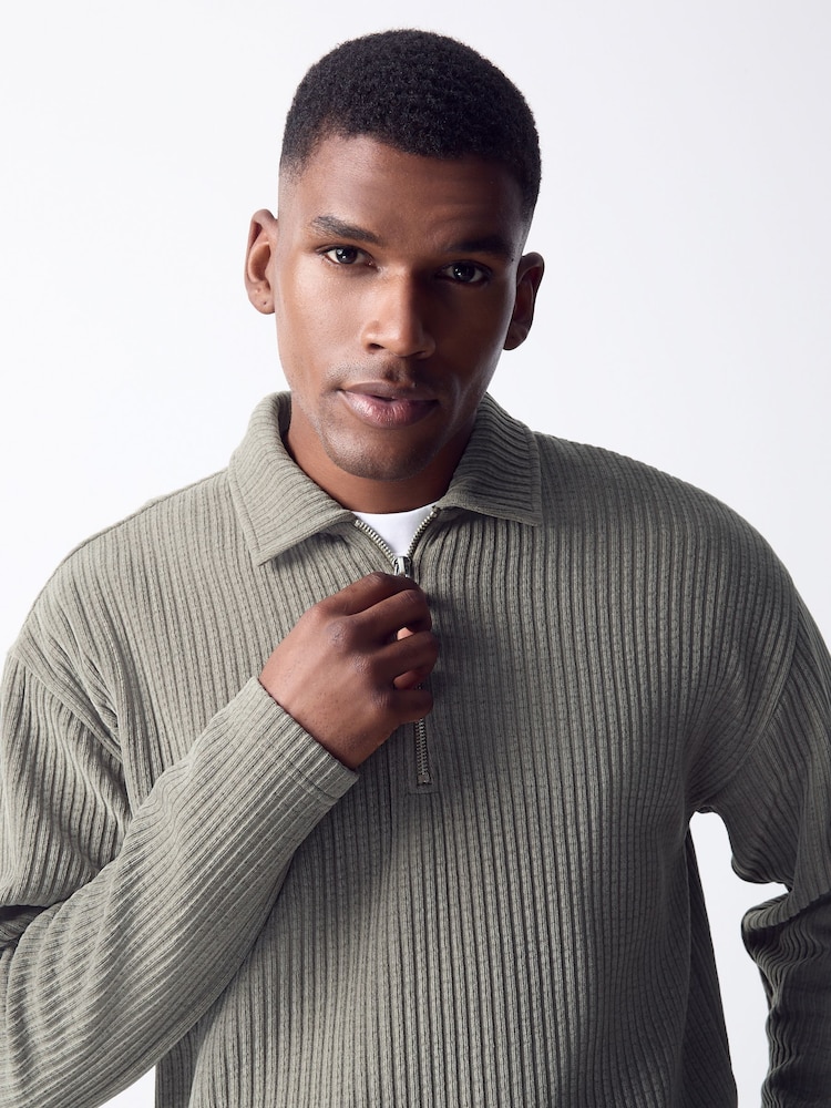 Neutral - Cord Long Sleeve Polo Shirt - Bild 1 von 8