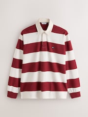 Red/White Horizontal Stripe Rugby Shirt - Image 1 of 4