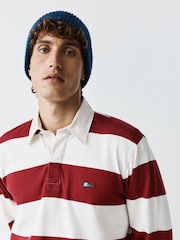 Red/White Horizontal Stripe Rugby Shirt - Image 5 of 9