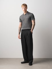 Black/Grey Heritage Regular Fit Polo Shirt - Image 2 of 8
