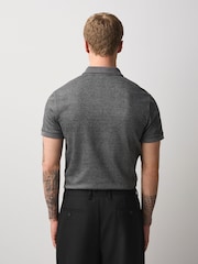 Black/Grey Heritage Regular Fit Polo Shirt - Image 3 of 8