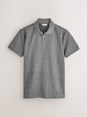 Black/Grey Heritage Regular Fit Polo Shirt - Image 6 of 8