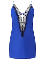 Ann Summers Blue Cherryann Satin & Lace Chemise - Image 5 of 5