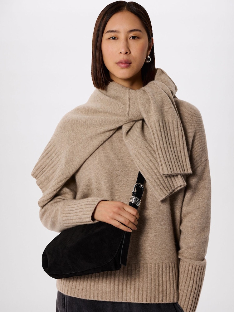 Whistles Black Ring Detail Suede Bag - Image 4 of 4 Whistles Black Ring Detail Suede Bag - Image 4 of 4