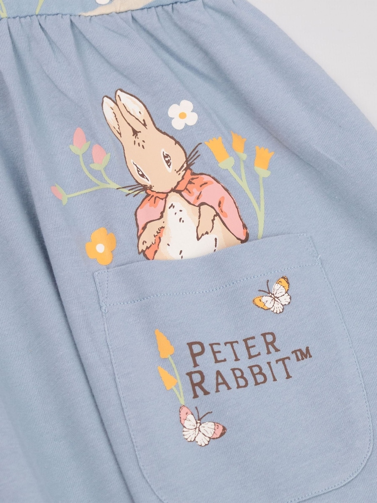 أزرق - فستان مخطط مزيّن برسمة Peter Rabbit من Vanilla Underground - Image 7 of 7