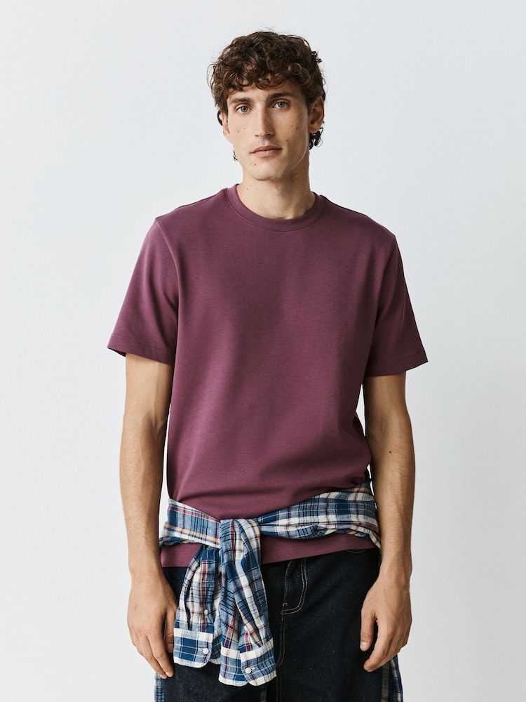 Purple Regular Fit Motionflex Soft Heavyweight T-Shirt - Image 1 of 7
