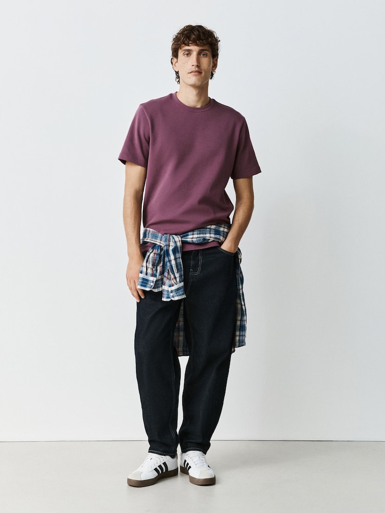 Purple Regular Fit Motionflex Soft Heavyweight T-Shirt - Image 2 of 7