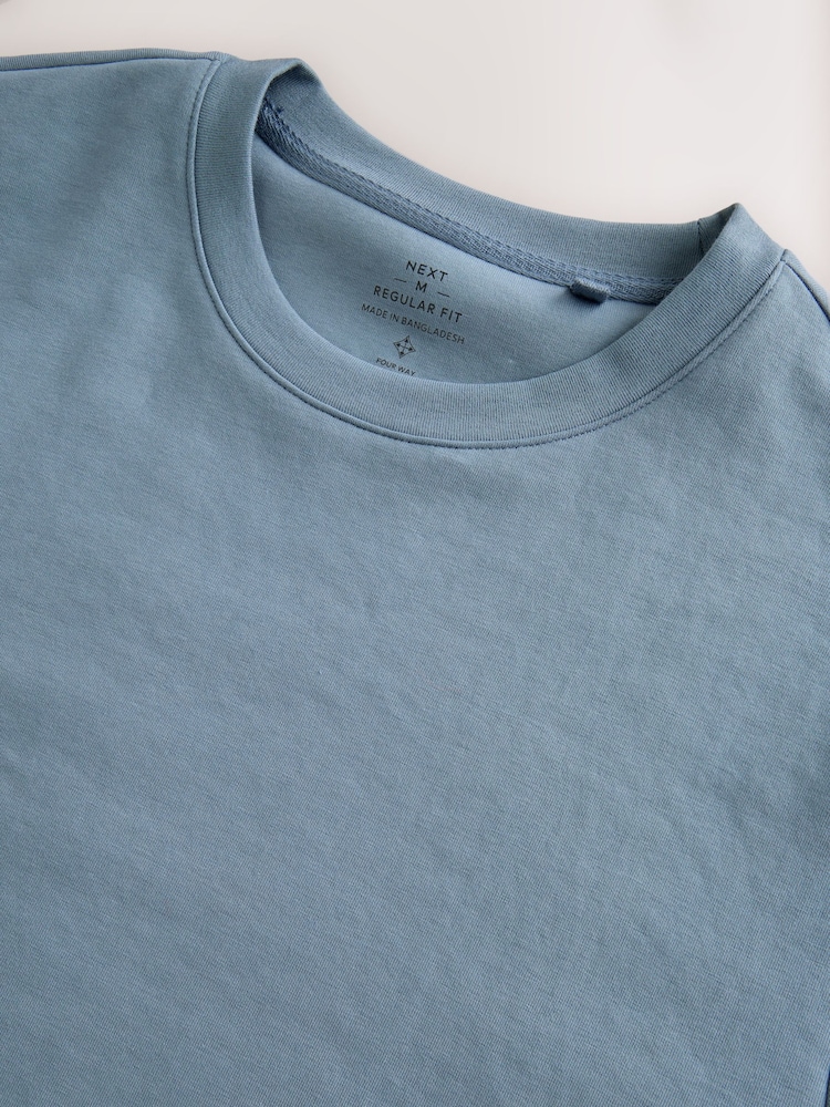 Blue Regular Fit Motionflex Soft Heavyweight T-Shirt - Image 2 of 3
