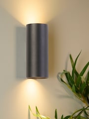 Searchlight Black Lillie Cylinder Up&Down Wall Light, GU10 - Image 1 of 4