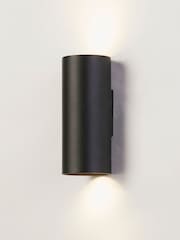 Searchlight Black Lillie Cylinder Up&Down Wall Light, GU10 - Image 3 of 4