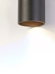 Searchlight Black Lillie Cylinder Up&Down Wall Light, GU10 - Image 4 of 4