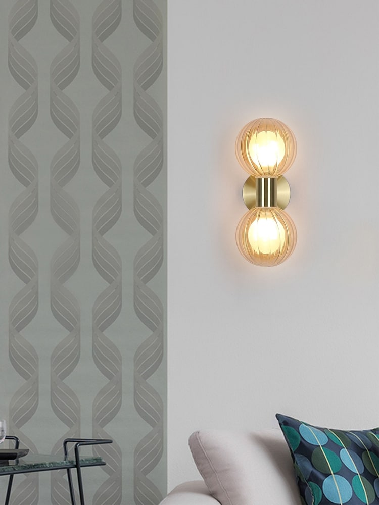 Searchlight Bronze Edgar, Brass with Glass IP44 - Image 1 of 4