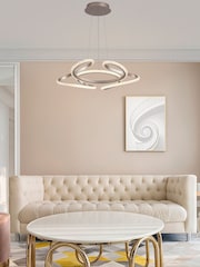 Searchlight Brown Harris LED Pendant, Metal - Image 1 of 4