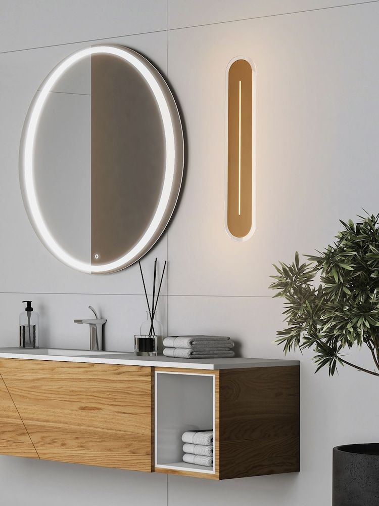 Searchlight Brass Mull LED Wall Light, Metal with Acrylic - Image 2 of 4