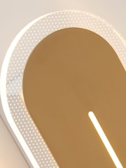 Searchlight Brass Mull LED Wall Light, Metal with Acrylic - Image 3 of 4