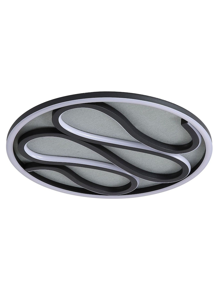 Searchlight Black Pau LED Flush - Image 4 of 4