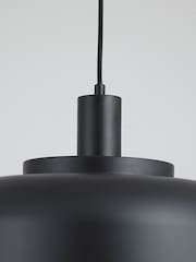 Searchlight Black Frata 1Lt Pendant Convertible to Semi Flush Metal Ceiling Light - Image 4 of 4