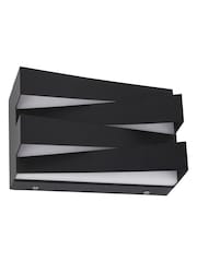 Searchlight Black Arran LED Wall Light, Metal - Image 3 of 4