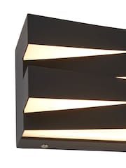 Searchlight Black Arran LED Wall Light, Metal - Image 4 of 4