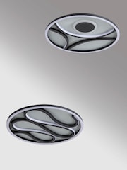 Searchlight Black Pau LED Flush Ceiling Light - Image 3 of 4