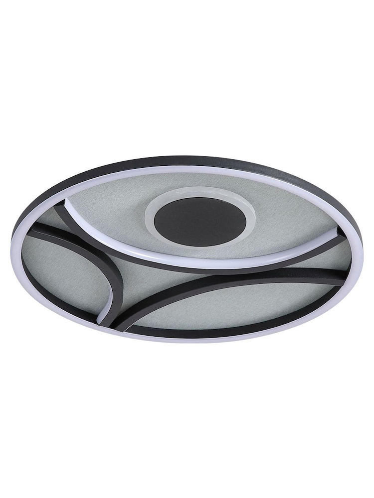 Searchlight Black Pau LED Flush Ceiling Light - Image 4 of 4
