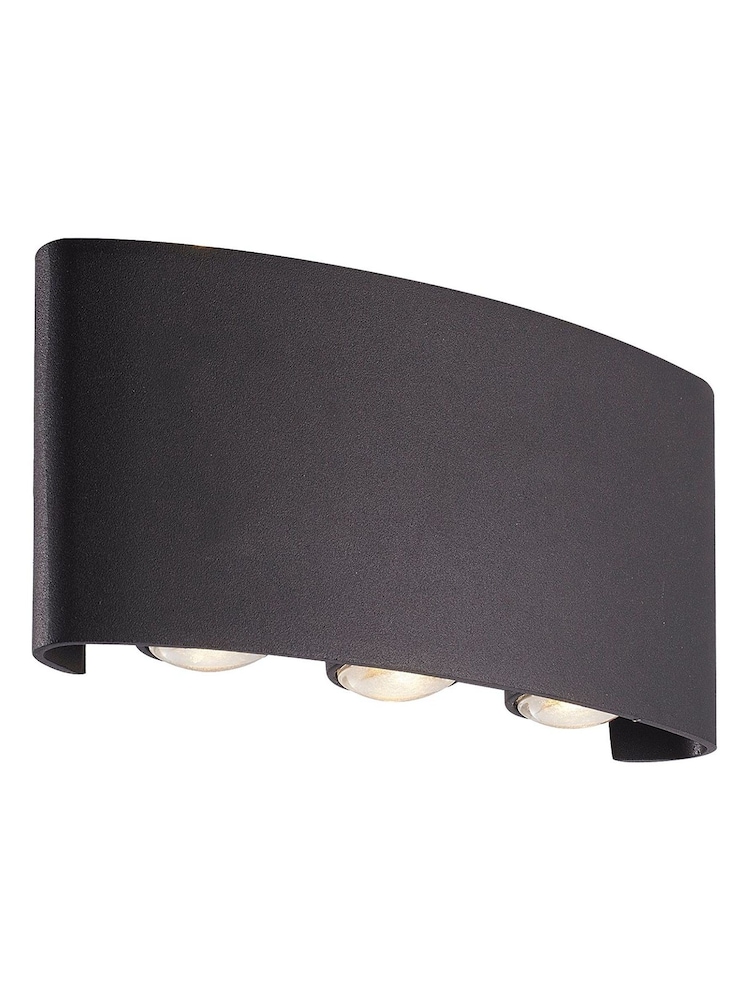 Searchlight Black FINKLE LED Outdoor Wall Light, Aluminum - Image 3 of 3