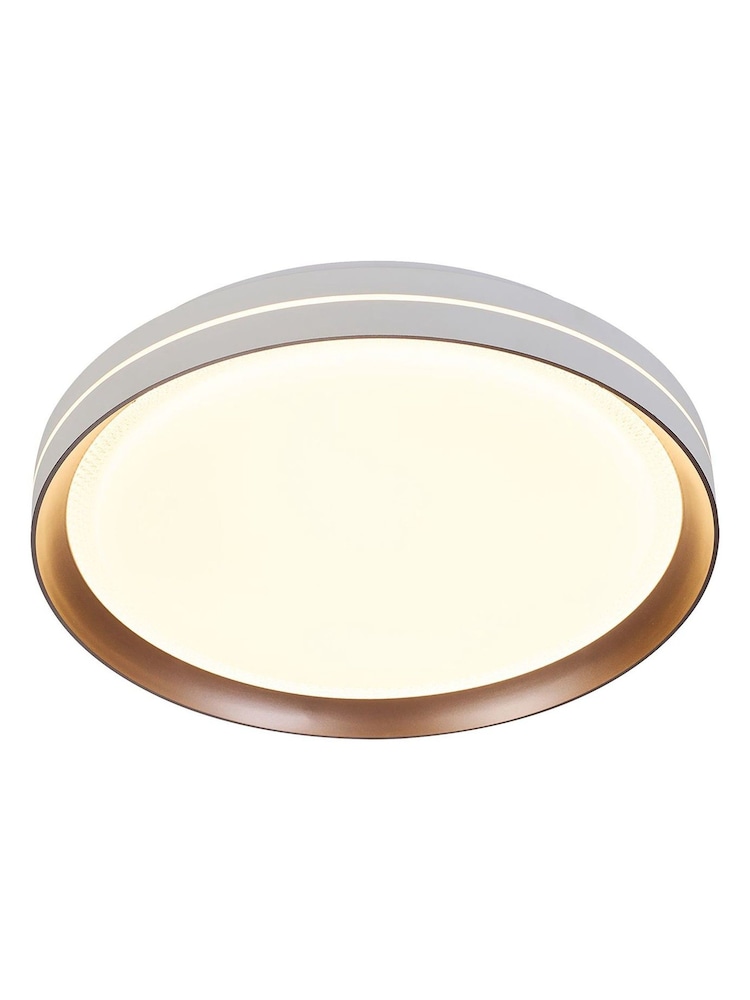 Searchlight Brown Cally LED Flush, Meta Ceiling Light - Image 4 of 4 Searchlight Brown Cally LED Flush, Meta Ceiling Light - Image 4 of 4