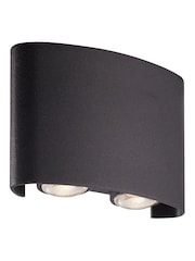 Searchlight Black FINKLE LED Outdoor Wall Light, Aluminum - Image 3 of 4